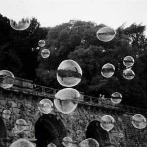 Bubbles - Film Photography, Fine Art Print, Black and White