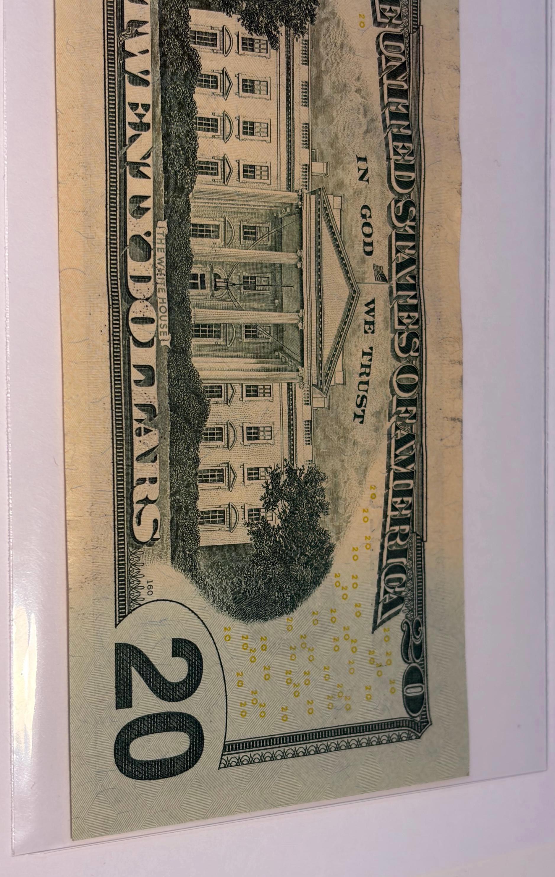 Fancy 20 20 Dollar Bill Fancy Serial Number Radar Note PA 02557552 C Triple Pair ...