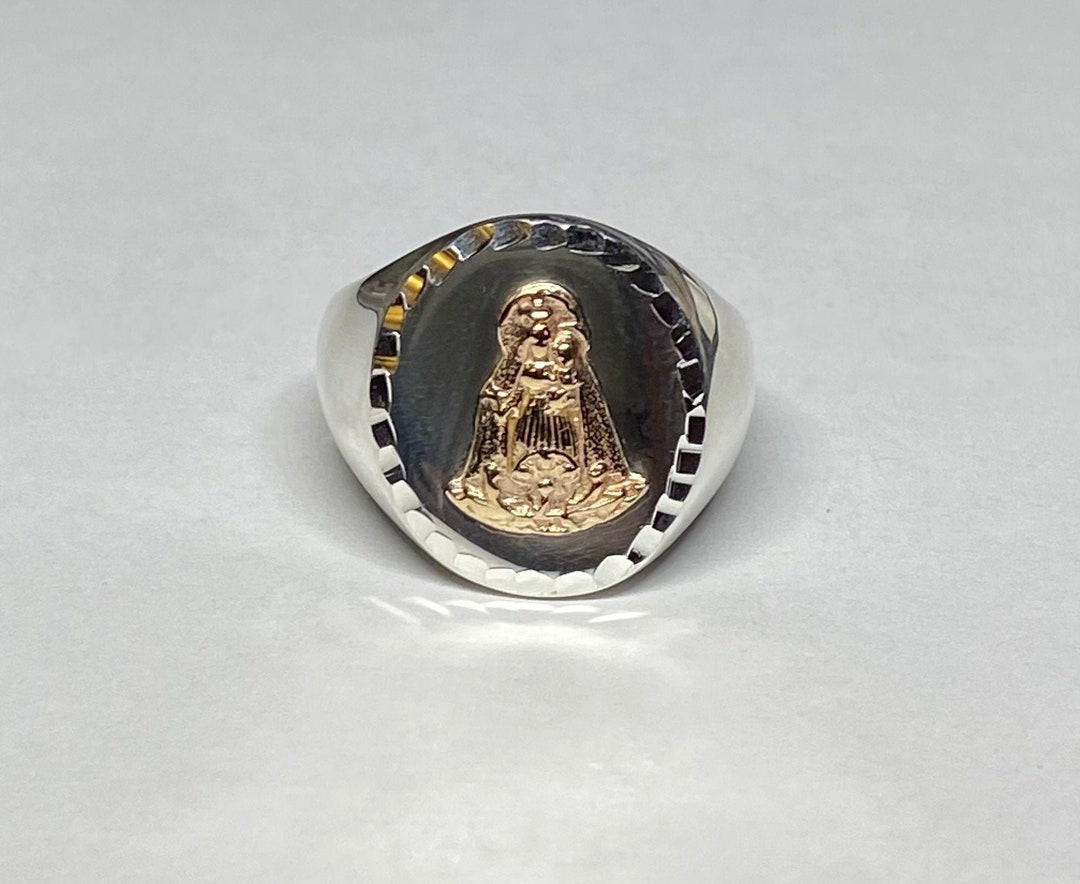 Sterling Silver and 14 Karat Yellow Gold Our Lady of Charity "caridad ...