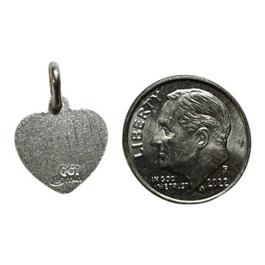 Sterling Silver Kissing Cherub Angel Heart Charm Pendant