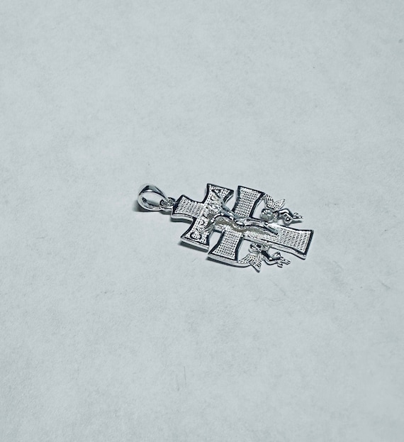 Sterling Silver Caravaca Cross With Angels Crucifix 