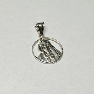 Sterling Silver Virgin Mary &quot;Our Lady of Sorrows&quot; Medal Pendant