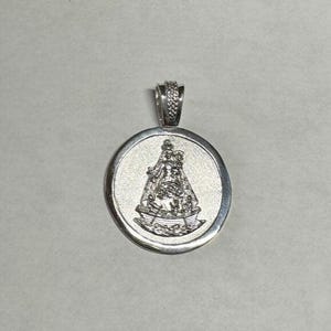 Sterling Silver Our Lady of Charity &quot;Caridad del Cobre&quot; 44mm Round Medal