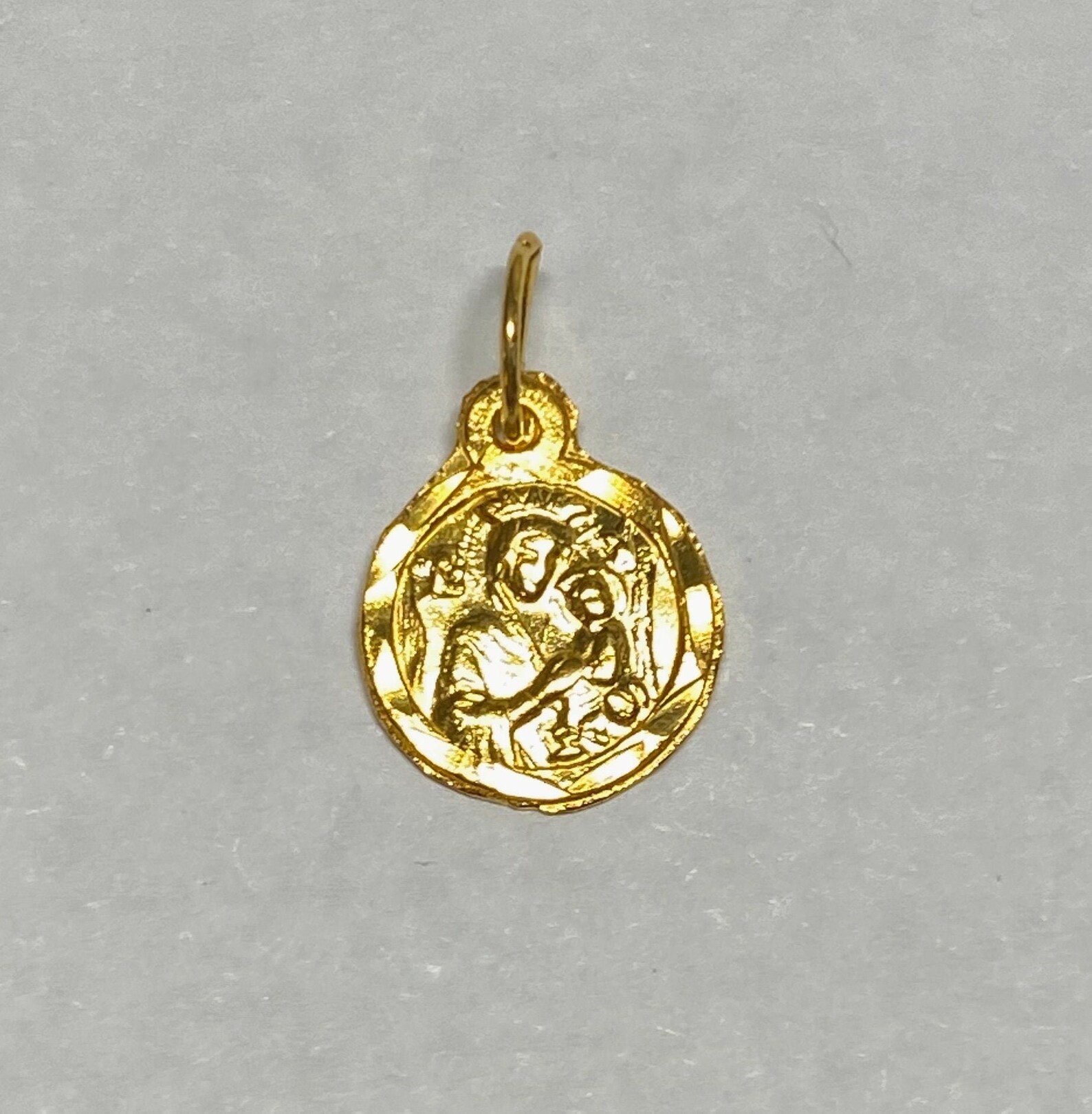 14 Karat Yellow Gold Our Lady of Perpetual Help 8mm Baby Medal - Etsy