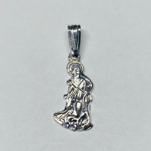 Sterling Silver Saint Lazarus &quot;San Lazaro&quot; Charm