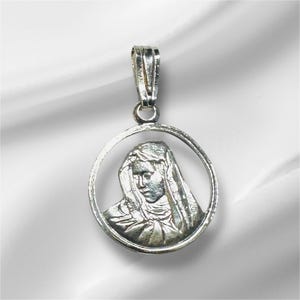 Sterling Silver Virgin Mary &quot;Our Lady of Sorrows&quot; Pendant