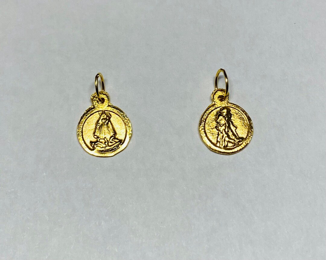 14 Karat Yellow Gold Scapular Our Lady of Charity "virgen De La Caridad ...