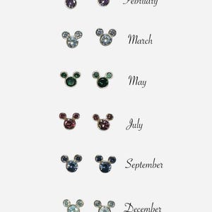 Vintage NOS 1990's 10 Karat Yellow Gold Disney Mickey Mouse Color CZ Stud Earrings