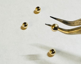10 Karat Yellow Gold Set of 4, 4mm Spacer Beads to Separate your Charms