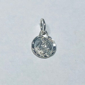 Sterling Silver Virgen de Regla &quot;Our Lady of Regla&quot; 8mm Baby Medal