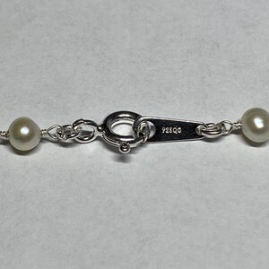 Sterling Silver Freshwater Pearl and Angel Medal Necklace