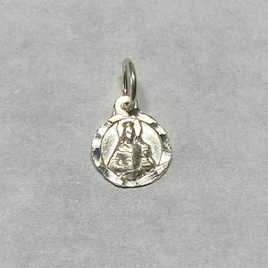 Sterling Silver Saint Barbara 8mm Baby Medal