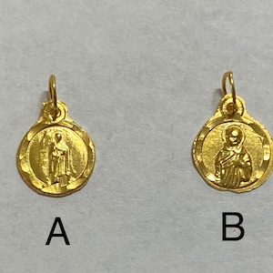 Medalla Bebé San Martín de Porres "San Martín de Porres" 8 mm Oro Amarillo 14K