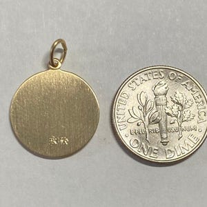 14 Karat Yellow Gold Our Lady of Mt. Carmel "virgen Del Carmen" 15.7mm ...