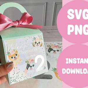 Plantilla de caja SVG y PNG, favor de fiesta, para máquina de corte o corte manual, descarga instantánea, Cricut, archivo de corte, DIY