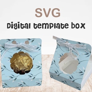 Caja de soporte Ferrero SVG Single Ferrero SVG Plantilla de caja Ferrero SVG, Cricut, archivo de corte, diy, party, box template
