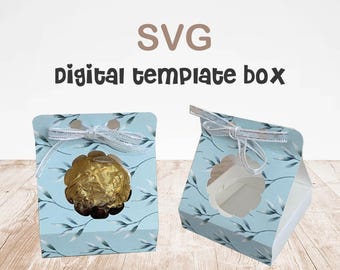 Caja de soporte Ferrero SVG Single Ferrero SVG Plantilla de caja Ferrero SVG, Cricut, archivo de corte, diy, party, box template
