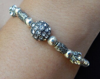 Silver Beads With Diamond-studded Globes! What's Not to Love?!?