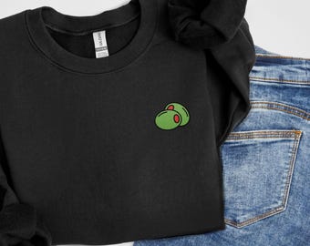Olivecore Embroidered Sweatshirt, olive core sweatshirt, olive embroidered sweatshirt, olive logo, martini sweatshirt
