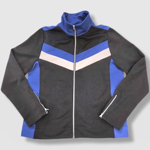 Vintage Y2K Colorblock Jacket | Reitmans | Blue & Black Zip‑Up | Size S-M | Retro Sporty style made in Korea