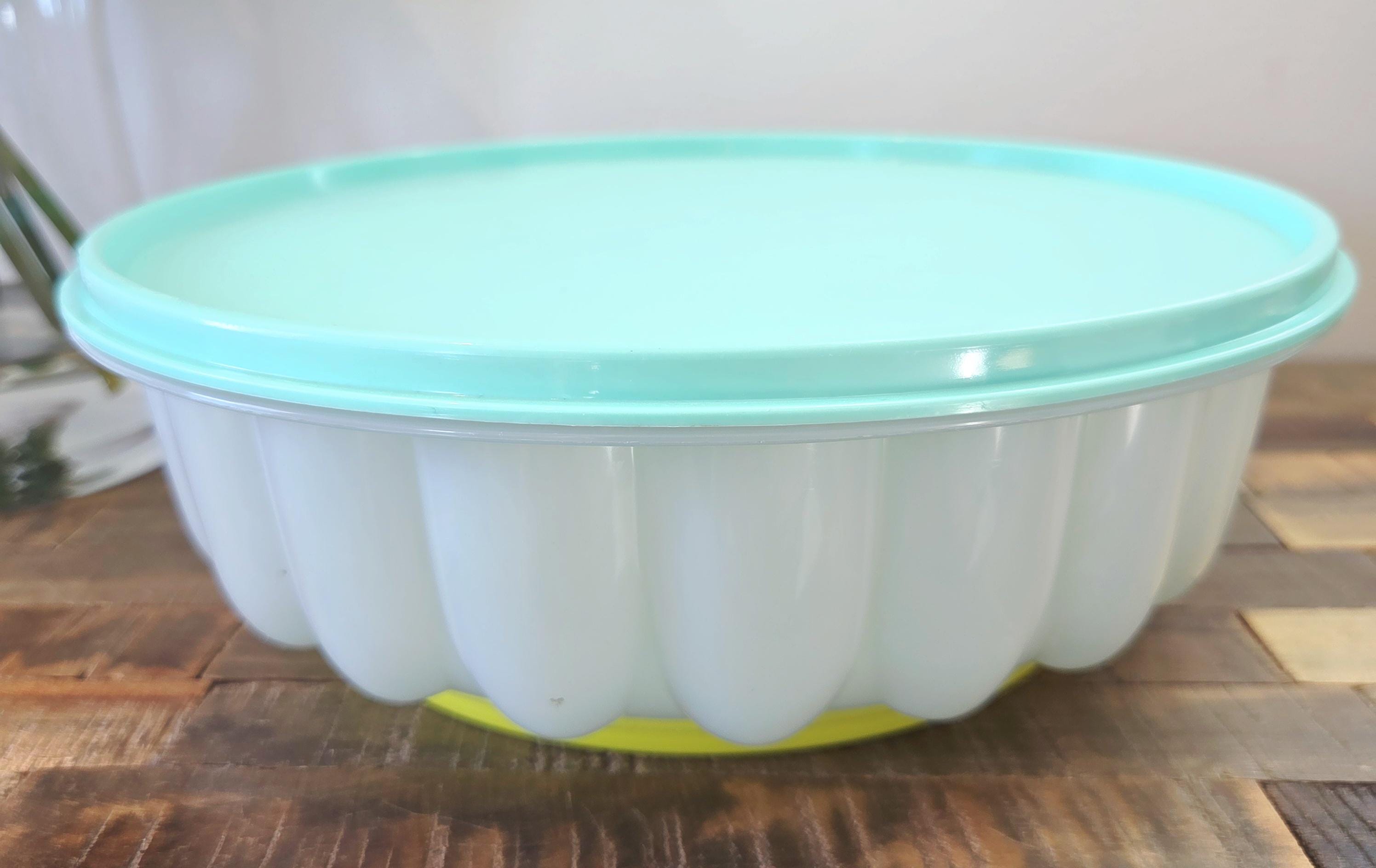 Lot De 12 Coupes à Glace Tupperware Vintage - Forme Fruits, Vert, Avec Couvercle, Occasion