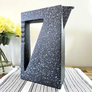 Vintage Postmodern Memphis Ceramic Pitcher | Claude Dumas Model B | Sculptural Signed French Pottery 1986 | 9.5"