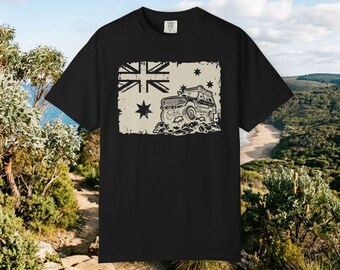 Australian Flag  Land Cruiser  60 Series Off-Road 4x4 Heritage T-Shirt Gift for Dad, Mom, Humor Birthday Gift
