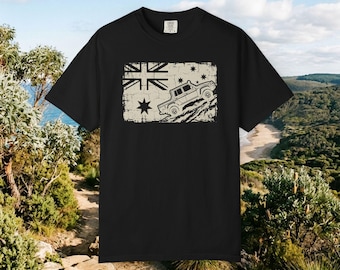Land Cruiser 70 Series Crew Cab Pickup Australian Flag 4x4 Design T-Shirt Gift for Dad, Gift for Grandpa , Dad Birthday Gift