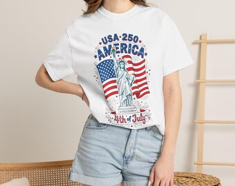 USA 250 America Statue of Liberty 4th of July Celebration T-Shirt