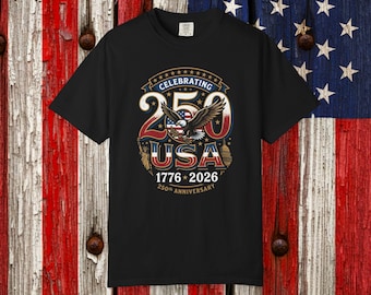 Celebrating USA 250 Years 1776-2026 Anniversary Patriotic Eagle T-Shirt