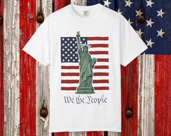 We The People Statue of Liberty American Flag Patriotic T-Shirt