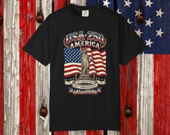 USA 250 America Statue of Liberty 1776-2026 4th of July Anniversary T-Shirt