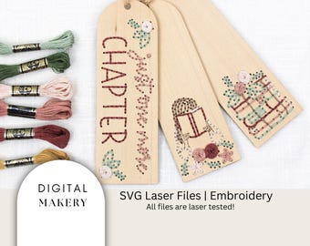 Girl Reader Bookmark file for laser cutting, wood embroidery pattern for laser cutting, svg file Glowforge, bookmark svg file for laser