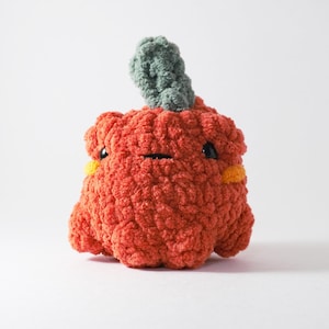 Crochet Orange Frog | Small Handmade Plushie