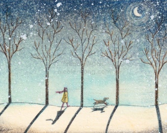 ACEO Archival Print -- Winter Night