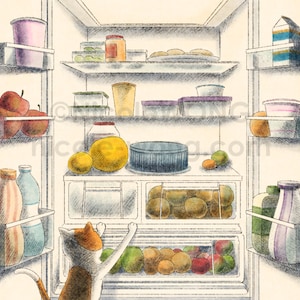 ACEO Archival Print -- Midnight Snack