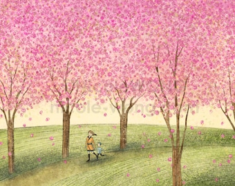 ACEO Archival Print -- PINK SPRING