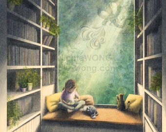 8x10 Archival Print -- Reading Nook