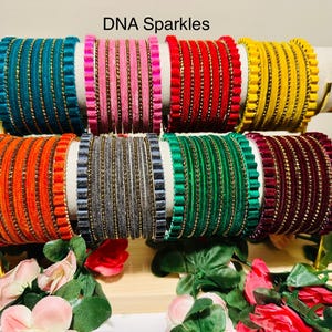 Indian Beautifull Plane Velvet Metal Bangles, Singapore