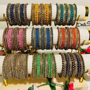 Thread Indian Bangles / Bracelets - Indian Jewelry - Indian Wedding Jewelry - Indian Return Gifts - Indian Festivals Jewelry