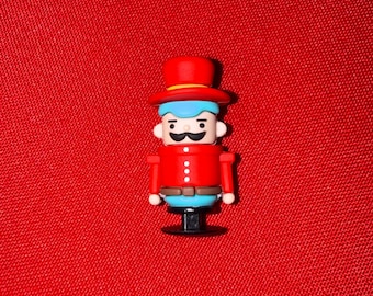 3D Gentleman Shoe Charm | Red Top Hat Character | Fun Toy Soldier Style | Cute Fashion Accessory | Gift for Charm Collectors