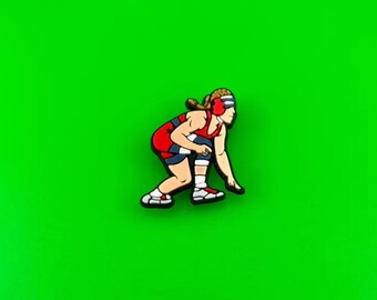 Girls Wrestling Shoe Charm for Clogs - Sports Inspired Accessory Gift