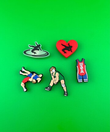 Whimsical 5-Piece Girl Wrestler Shoe Charms Gift Collection