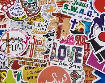 Christian Faith Sticker Pack | Bible Verse & Jesus Stickers | Inspirational Waterproof Vinyl Stickers |