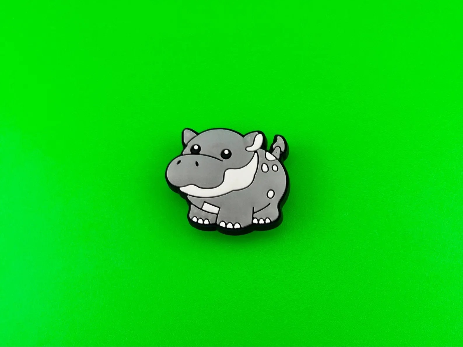 Whimsical Hippo Clog Charm for Zoo Enthusiasts