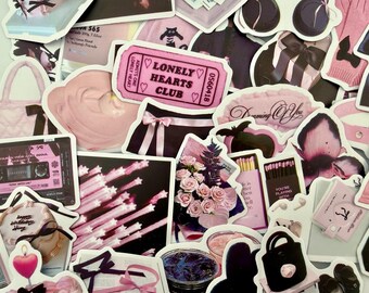Pink Coquette Sticker Pack | Feminine Bows, Florals, Fashion Decals