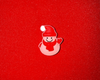 Glow in the Dark Snowman Shoe Charm | Cute Winter Accessory | Red Scarf Holiday Charm | Festive Gift for Kids and Adults | Christmas Gift