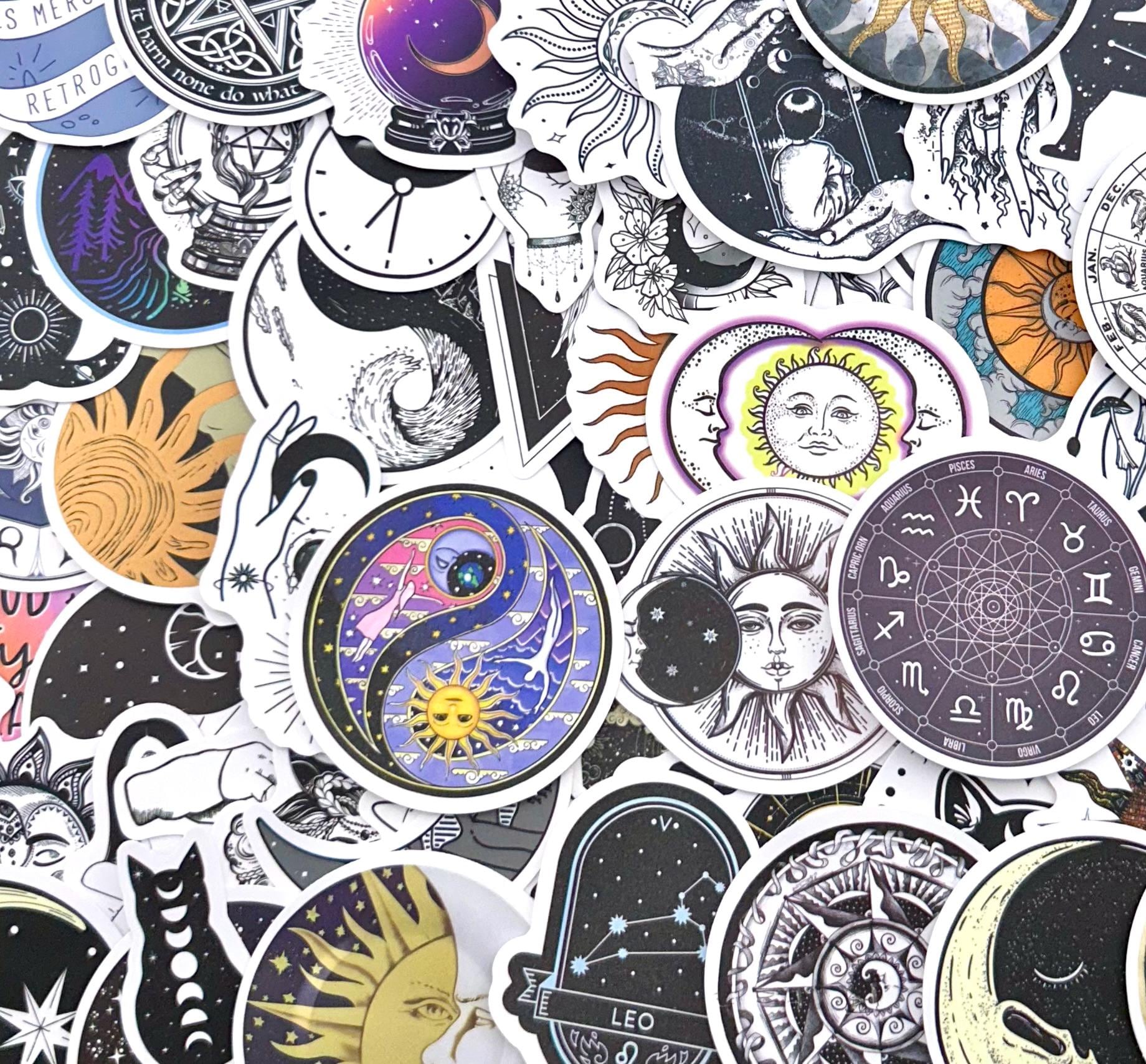 Celestial Astrology Sticker Pack • Witchy Sun Moon Stars Stickers ...