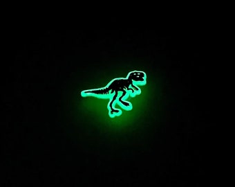 Luminescent T-Rex Clog Charm for Dinosaur Lovers - Unique Shoe Accessory