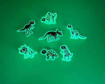 Glow-in-the-Dark Dinosaur Shoe Charms | Whimsical T-Rex Accessories for Reptile Enthusiasts